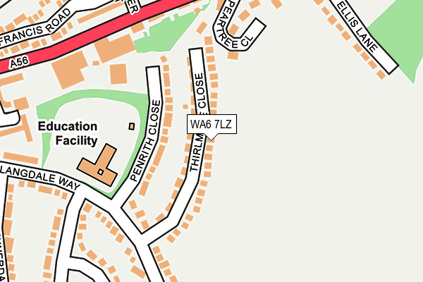 WA6 7LZ map - OS OpenMap – Local (Ordnance Survey) WA6 7LZ map - OS OpenMap – Local (Ordnance Survey)