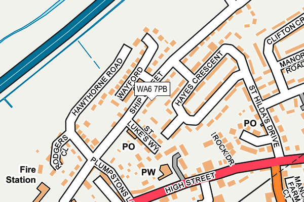 WA6 7PB map - OS OpenMap – Local (Ordnance Survey) WA6 7PB map - OS OpenMap – Local (Ordnance Survey)