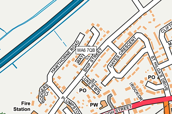 WA6 7QB map - OS OpenMap – Local (Ordnance Survey) WA6 7QB map - OS OpenMap – Local (Ordnance Survey)