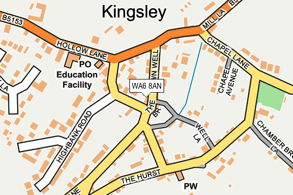 WA6 8AN map - OS OpenMap – Local (Ordnance Survey)