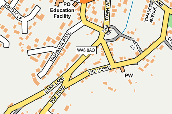 WA6 8AQ map - OS OpenMap – Local (Ordnance Survey) WA6 8AQ map - OS OpenMap – Local (Ordnance Survey)