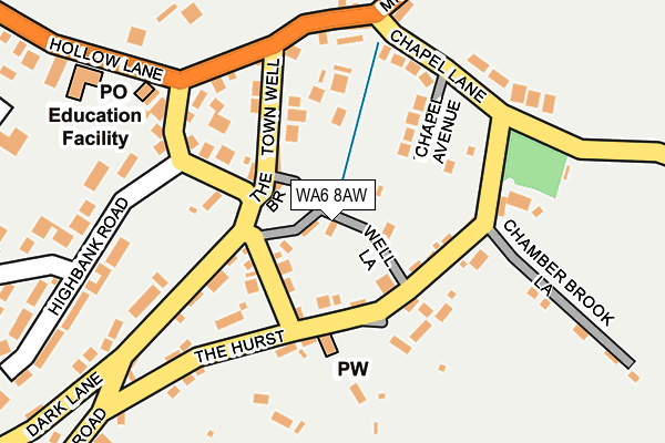 WA6 8AW map - OS OpenMap – Local (Ordnance Survey) WA6 8AW map - OS OpenMap – Local (Ordnance Survey)