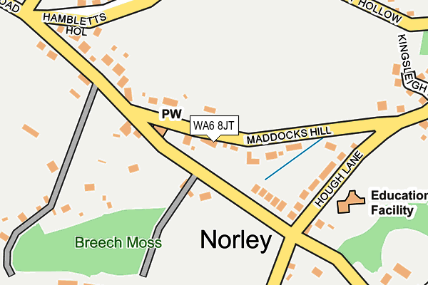 WA6 8JT map - OS OpenMap – Local (Ordnance Survey)