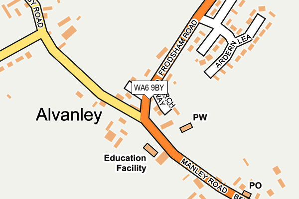 WA6 9BY map - OS OpenMap – Local (Ordnance Survey) WA6 9BY map - OS OpenMap – Local (Ordnance Survey)