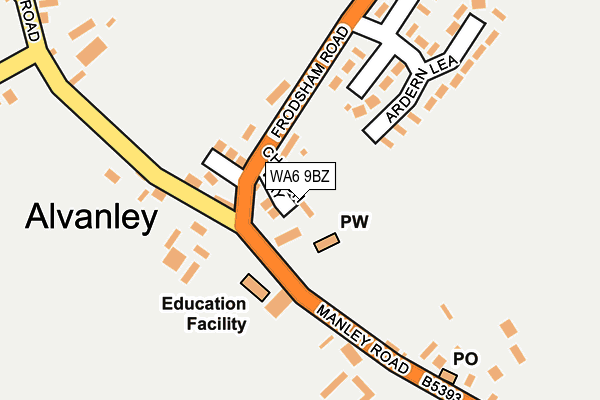 WA6 9BZ map - OS OpenMap – Local (Ordnance Survey) WA6 9BZ map - OS OpenMap – Local (Ordnance Survey)