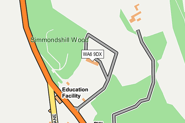 WA6 9DX map - OS OpenMap – Local (Ordnance Survey) WA6 9DX map - OS OpenMap – Local (Ordnance Survey)