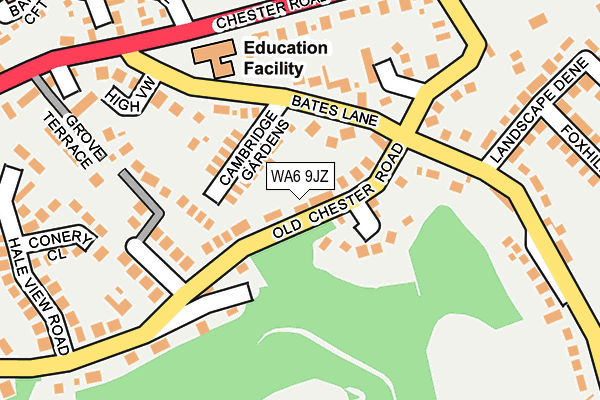 WA6 9JZ map - OS OpenMap – Local (Ordnance Survey) WA6 9JZ map - OS OpenMap – Local (Ordnance Survey)