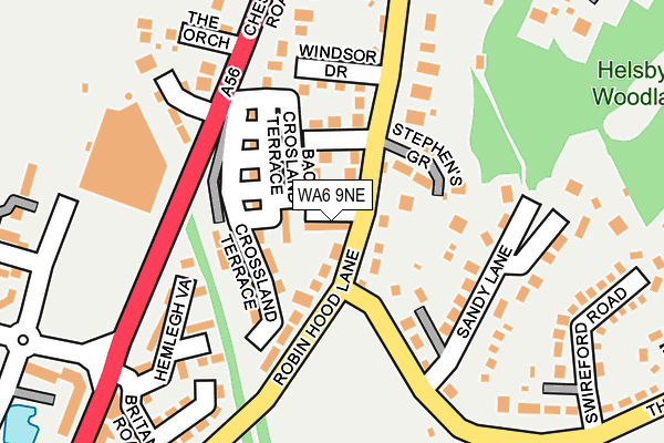 WA6 9NE map - OS OpenMap – Local (Ordnance Survey) WA6 9NE map - OS OpenMap – Local (Ordnance Survey)