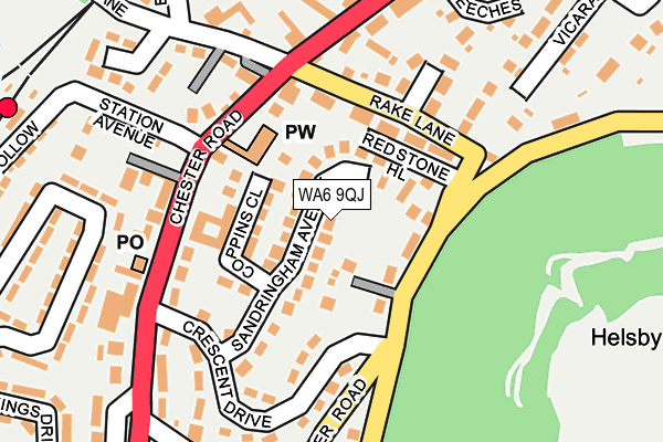 WA6 9QJ map - OS OpenMap – Local (Ordnance Survey) WA6 9QJ map - OS OpenMap – Local (Ordnance Survey)