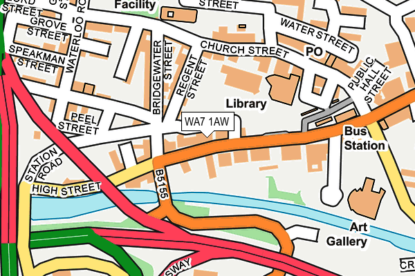 WA7 1AW map - OS OpenMap – Local (Ordnance Survey) WA7 1AW map - OS OpenMap – Local (Ordnance Survey)