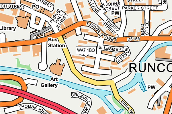 WA7 1BQ map - OS OpenMap – Local (Ordnance Survey) WA7 1BQ map - OS OpenMap – Local (Ordnance Survey)