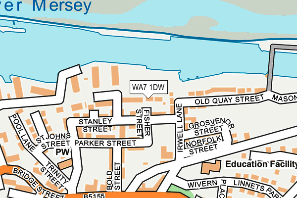WA7 1DW map - OS OpenMap – Local (Ordnance Survey) WA7 1DW map - OS OpenMap – Local (Ordnance Survey)