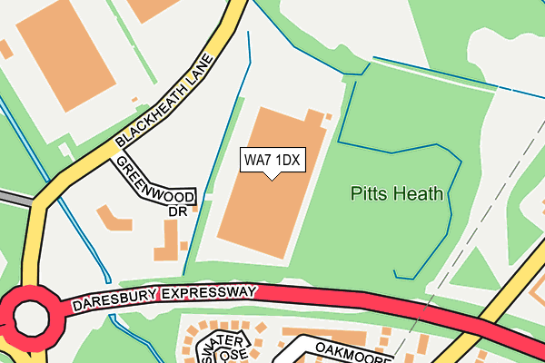 WA7 1DX map - OS OpenMap – Local (Ordnance Survey) WA7 1DX map - OS OpenMap – Local (Ordnance Survey)