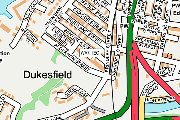 WA7 1EG map - OS OpenMap – Local (Ordnance Survey)