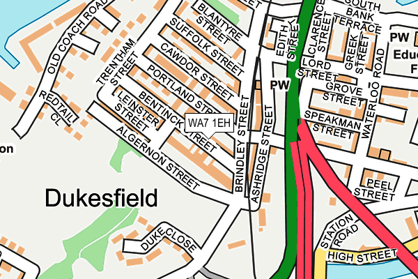 WA7 1EH map - OS OpenMap – Local (Ordnance Survey) WA7 1EH map - OS OpenMap – Local (Ordnance Survey)