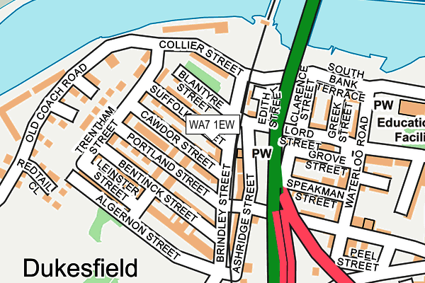 WA7 1EW map - OS OpenMap – Local (Ordnance Survey) WA7 1EW map - OS OpenMap – Local (Ordnance Survey)