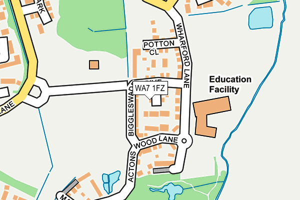WA7 1FZ map - OS OpenMap – Local (Ordnance Survey) WA7 1FZ map - OS OpenMap – Local (Ordnance Survey)