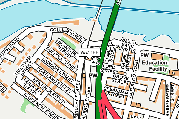WA7 1HE map - OS OpenMap – Local (Ordnance Survey) WA7 1HE map - OS OpenMap – Local (Ordnance Survey)