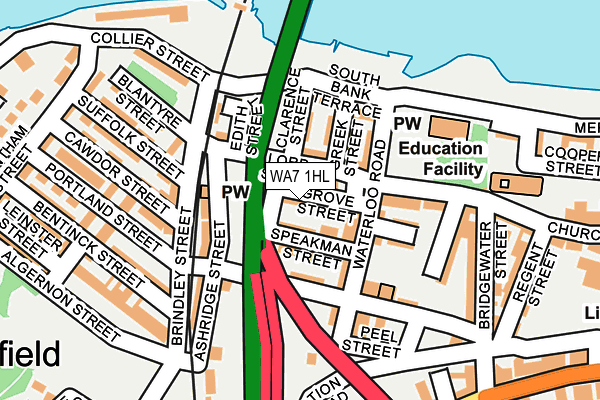 WA7 1HL map - OS OpenMap – Local (Ordnance Survey) WA7 1HL map - OS OpenMap – Local (Ordnance Survey)