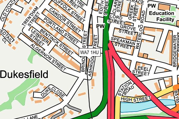 WA7 1HU map - OS OpenMap – Local (Ordnance Survey) WA7 1HU map - OS OpenMap – Local (Ordnance Survey)