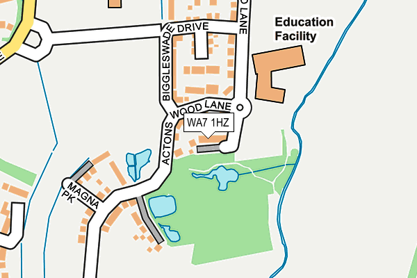 WA7 1HZ map - OS OpenMap – Local (Ordnance Survey) WA7 1HZ map - OS OpenMap – Local (Ordnance Survey)