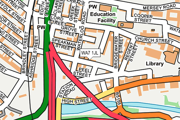 WA7 1JL map - OS OpenMap – Local (Ordnance Survey) WA7 1JL map - OS OpenMap – Local (Ordnance Survey)