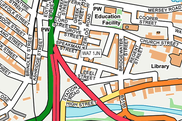 WA7 1JN map - OS OpenMap – Local (Ordnance Survey) WA7 1JN map - OS OpenMap – Local (Ordnance Survey)