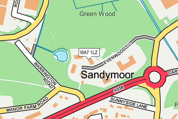 WA7 1LZ map - OS OpenMap – Local (Ordnance Survey) WA7 1LZ map - OS OpenMap – Local (Ordnance Survey)