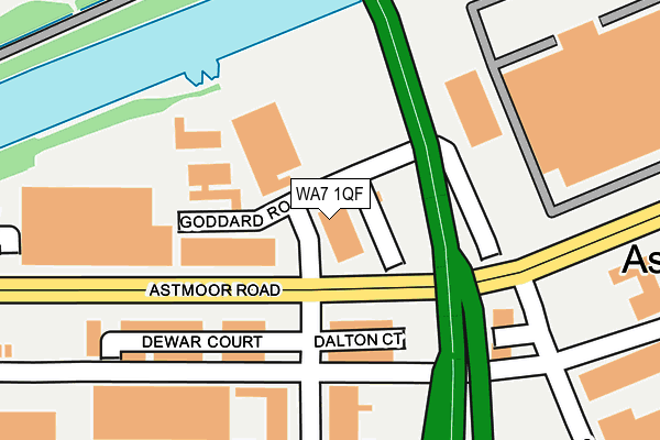 WA7 1QF map - OS OpenMap – Local (Ordnance Survey)
