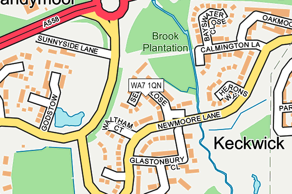 WA7 1QN map - OS OpenMap – Local (Ordnance Survey) WA7 1QN map - OS OpenMap – Local (Ordnance Survey)