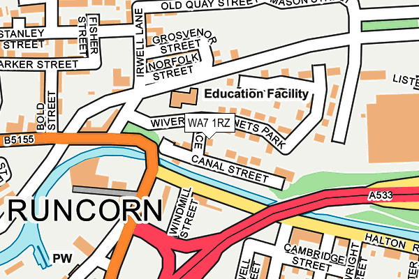 WA7 1RZ map - OS OpenMap – Local (Ordnance Survey) WA7 1RZ map - OS OpenMap – Local (Ordnance Survey)