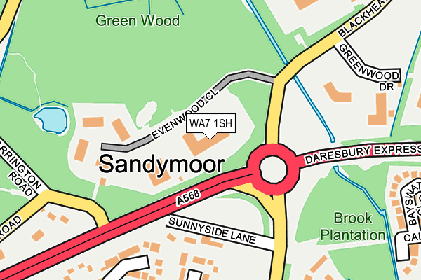 WA7 1SH map - OS OpenMap – Local (Ordnance Survey) WA7 1SH map - OS OpenMap – Local (Ordnance Survey)