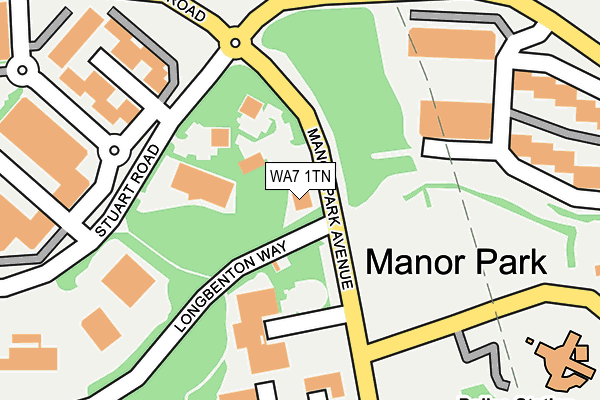 WA7 1TN map - OS OpenMap – Local (Ordnance Survey) WA7 1TN map - OS OpenMap – Local (Ordnance Survey)