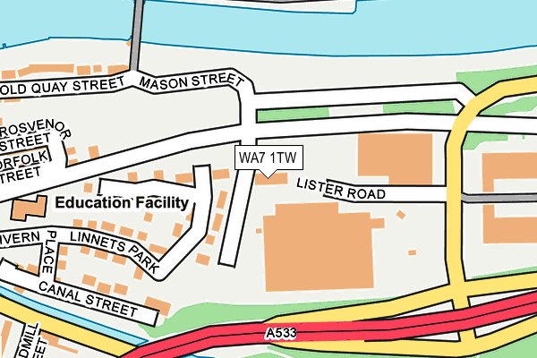 WA7 1TW map - OS OpenMap – Local (Ordnance Survey) WA7 1TW map - OS OpenMap – Local (Ordnance Survey)