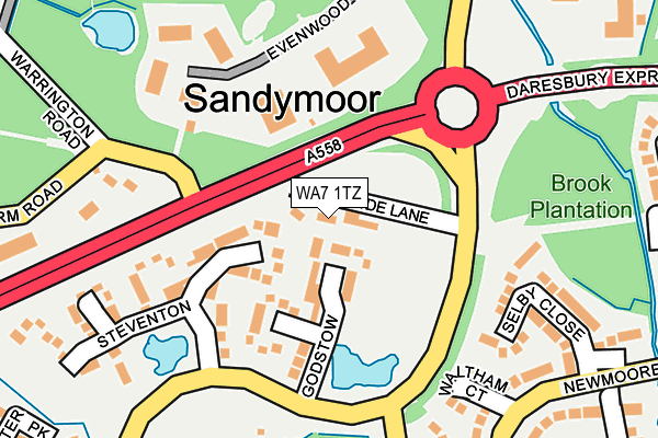 WA7 1TZ map - OS OpenMap – Local (Ordnance Survey) WA7 1TZ map - OS OpenMap – Local (Ordnance Survey)