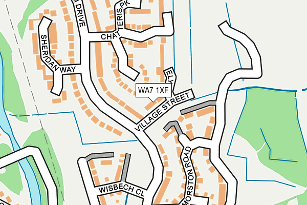 WA7 1XF map - OS OpenMap – Local (Ordnance Survey) WA7 1XF map - OS OpenMap – Local (Ordnance Survey)