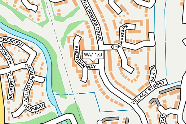 WA7 1XJ map - OS OpenMap – Local (Ordnance Survey) WA7 1XJ map - OS OpenMap – Local (Ordnance Survey)