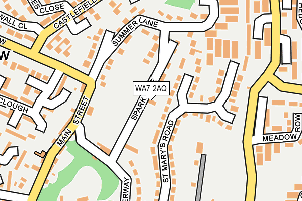 WA7 2AQ map - OS OpenMap – Local (Ordnance Survey) WA7 2AQ map - OS OpenMap – Local (Ordnance Survey)