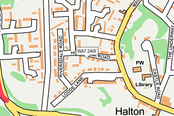 WA7 2AW map - OS OpenMap – Local (Ordnance Survey) WA7 2AW map - OS OpenMap – Local (Ordnance Survey)