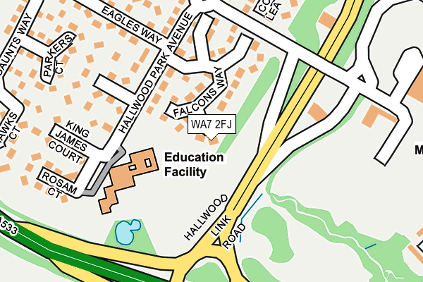 WA7 2FJ map - OS OpenMap – Local (Ordnance Survey) WA7 2FJ map - OS OpenMap – Local (Ordnance Survey)