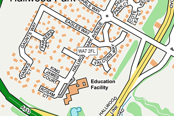 WA7 2FL map - OS OpenMap – Local (Ordnance Survey) WA7 2FL map - OS OpenMap – Local (Ordnance Survey)