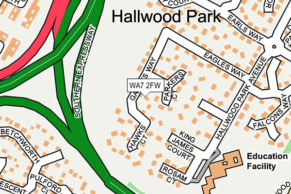 WA7 2FW map - OS OpenMap – Local (Ordnance Survey) WA7 2FW map - OS OpenMap – Local (Ordnance Survey)