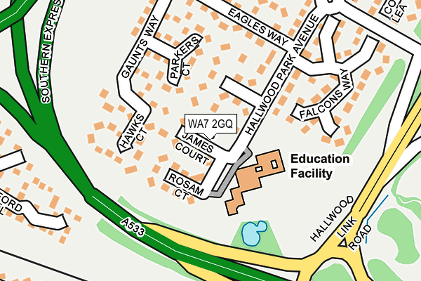 WA7 2GQ map - OS OpenMap – Local (Ordnance Survey) WA7 2GQ map - OS OpenMap – Local (Ordnance Survey)