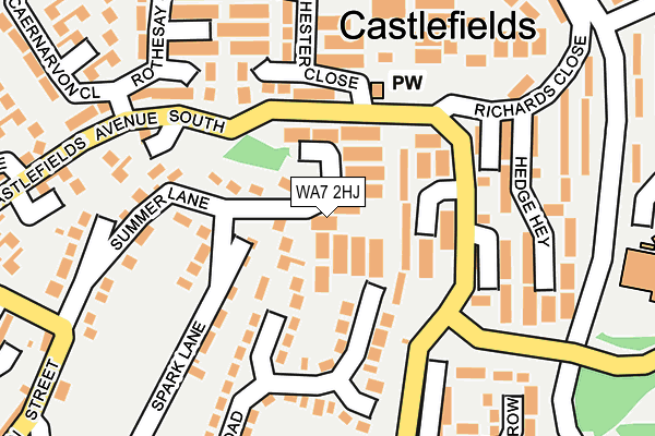 WA7 2HJ map - OS OpenMap – Local (Ordnance Survey) WA7 2HJ map - OS OpenMap – Local (Ordnance Survey)