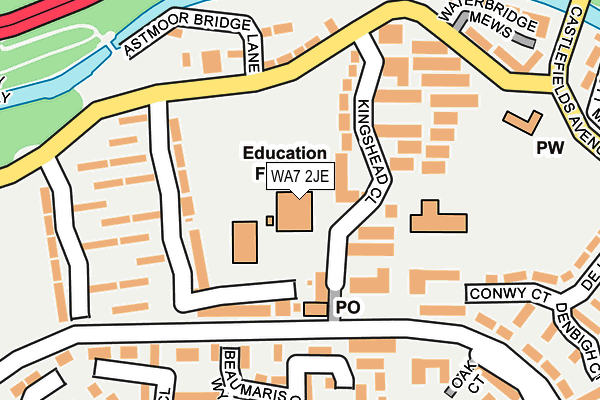 WA7 2JE map - OS OpenMap – Local (Ordnance Survey) WA7 2JE map - OS OpenMap – Local (Ordnance Survey)