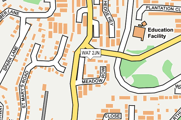 WA7 2JN map - OS OpenMap – Local (Ordnance Survey) WA7 2JN map - OS OpenMap – Local (Ordnance Survey)
