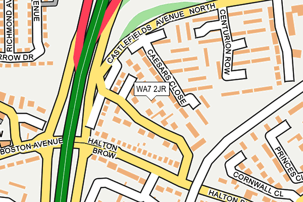 WA7 2JR map - OS OpenMap – Local (Ordnance Survey) WA7 2JR map - OS OpenMap – Local (Ordnance Survey)