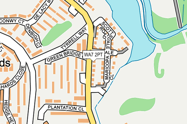 WA7 2PT map - OS OpenMap – Local (Ordnance Survey) WA7 2PT map - OS OpenMap – Local (Ordnance Survey)