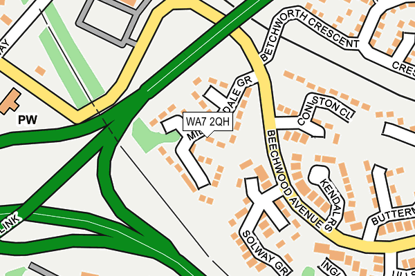 WA7 2QH map - OS OpenMap – Local (Ordnance Survey) WA7 2QH map - OS OpenMap – Local (Ordnance Survey)