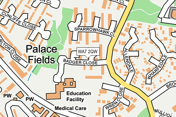 WA7 2QW map - OS OpenMap – Local (Ordnance Survey) WA7 2QW map - OS OpenMap – Local (Ordnance Survey)